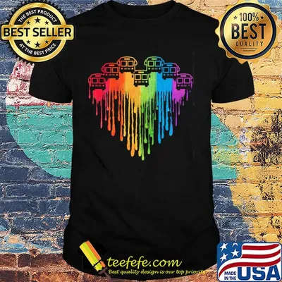 LGBT Bus driver heart shirt
