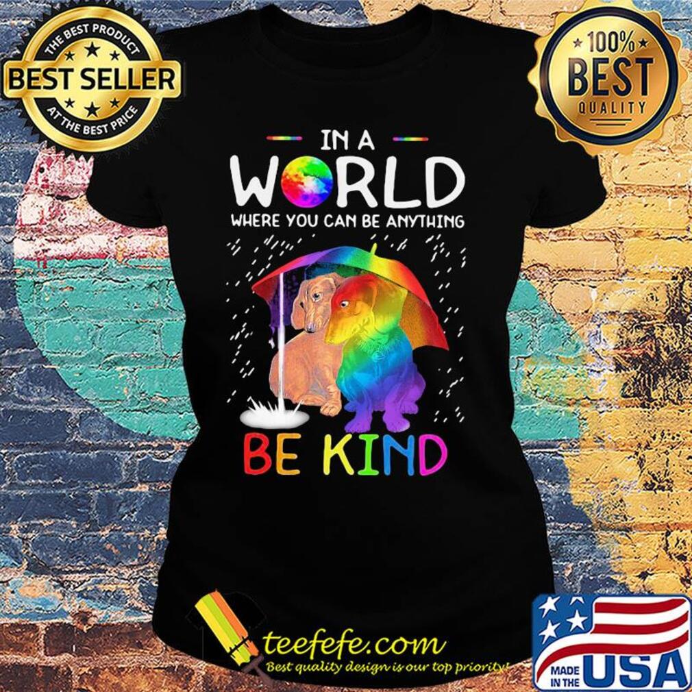 LGBT in world where you can be anything be kind dachshund rain s Ladies tee LGBT in world where you can be anything be kind dachshund rain s Ladies tee