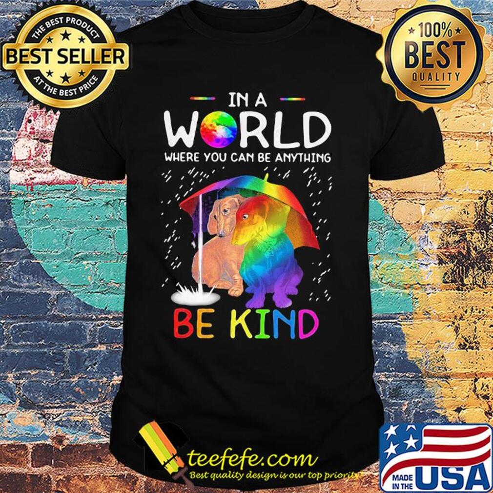 LGBT in world where you can be anything be kind dachshund rain shirt LGBT in world where you can be anything be kind dachshund rain shirt