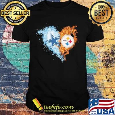 Love dallas cowboys vs pittsburgh steelers water fire shirt