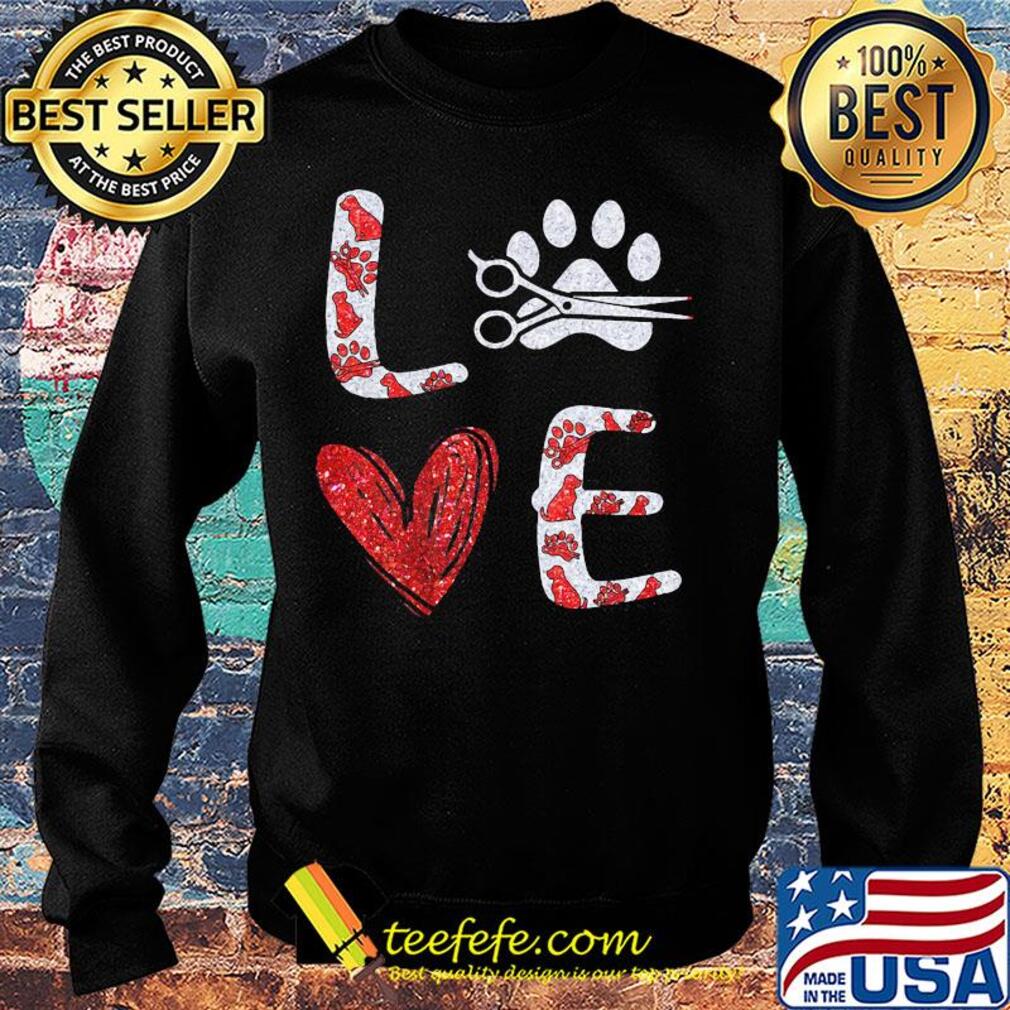 Love hair stylist paws heart diamond s Sweater Love hair stylist paws heart diamond s Sweater