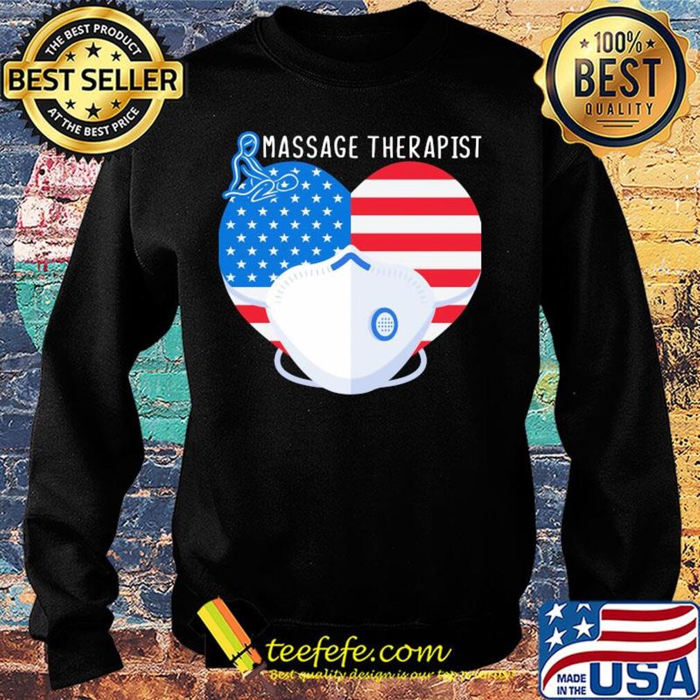 Love massage therapist heart American flag mask covid-19 s Sweater Love massage therapist heart American flag mask covid-19 s Sweater