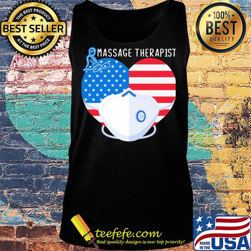 Love massage therapist heart American flag mask covid-19 s Tank top Love massage therapist heart American flag mask covid-19 s Tank top