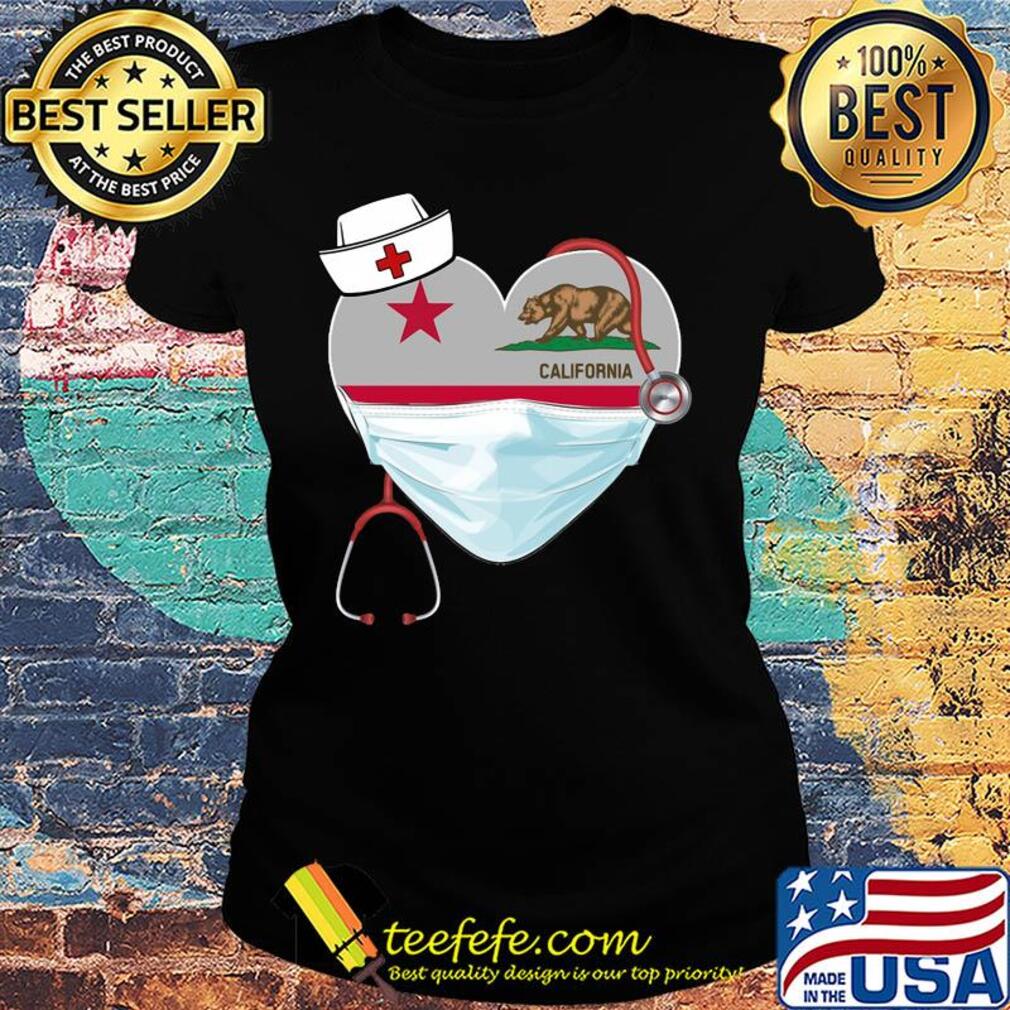Love Nurse California Flag Covid-19 s Ladies tee Love Nurse California Flag Covid-19 s Ladies tee