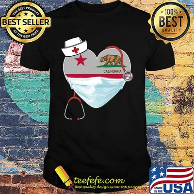 Love Nurse California Flag Covid-19 shirt