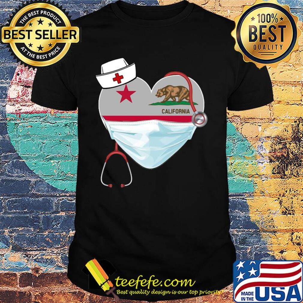 Love Nurse California Flag Covid-19 shirt