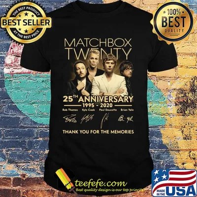 Matchbox twenty 25th anniversary 1995-2020 signatures thank you for the memories shirt