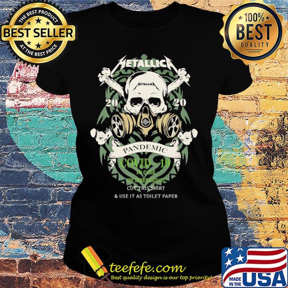 Metallic 2020 pandemic Covid-19 in case skull s Ladies tee Metallic 2020 pandemic Covid-19 in case skull s Ladies tee