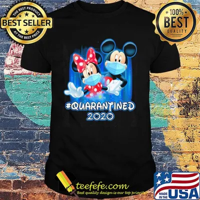 Mickey and Minnie quarantined 2020 mask Disney shirt