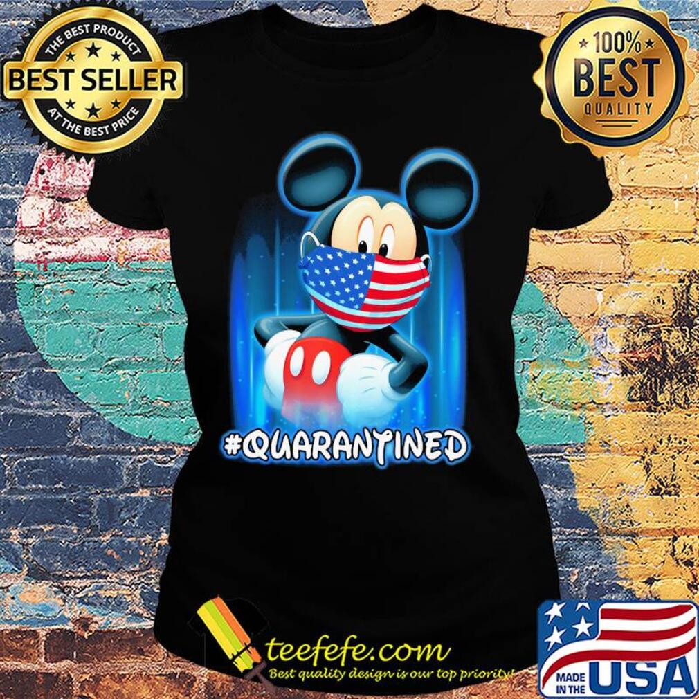 Mickey mouse quarantined American flag mask Disney s Ladies tee Mickey mouse quarantined American flag mask Disney s Ladies tee