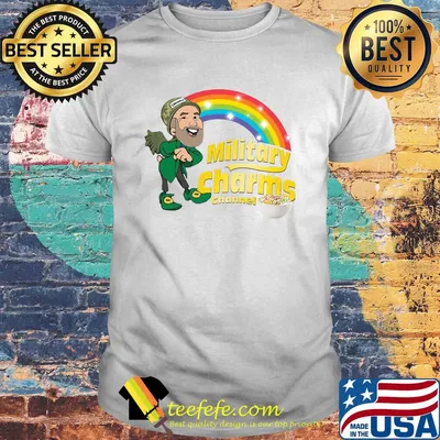 Military charms channel rainbow shirt
