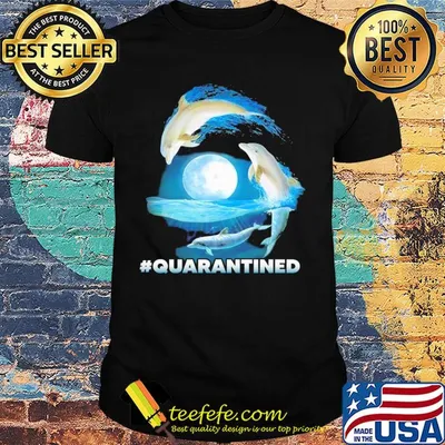 Nautical Full Moon Bottlenose Dolphins Quarantined Shirt