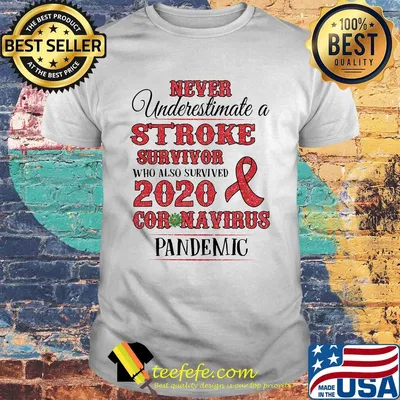 Never underestimate a stroke survivor who also survived 2020 coronavirus pandemic awareness shirt