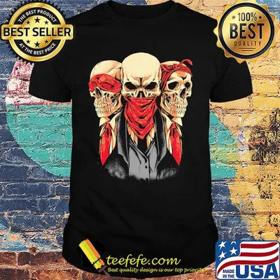 No see no listen no speak skull shirt