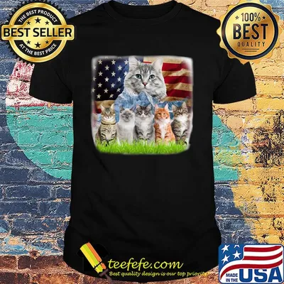 Official cats mountain american flag shirt
