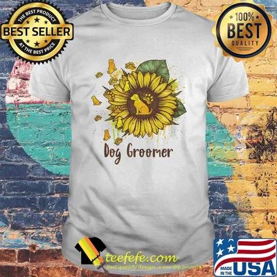 Official Dog Groomer sunflower shirt