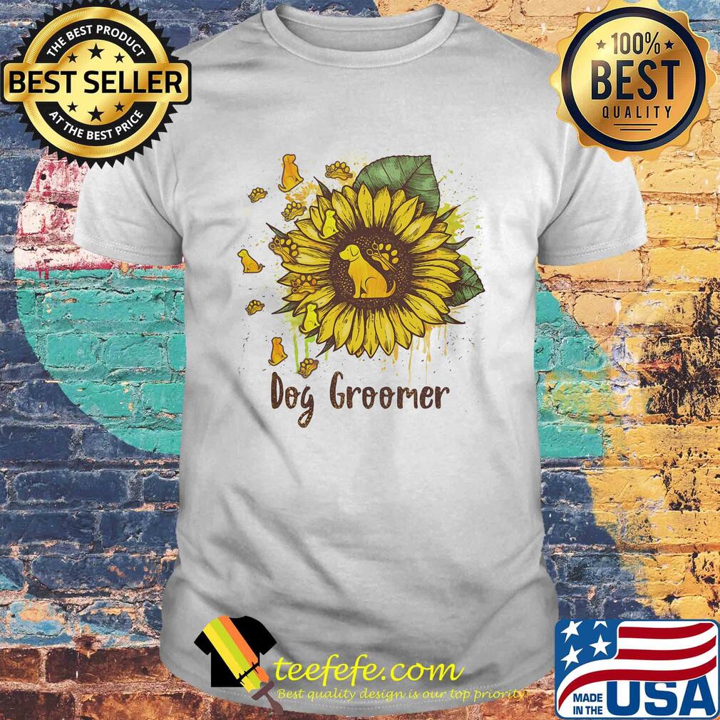 Official Dog Groomer sunflower shirt