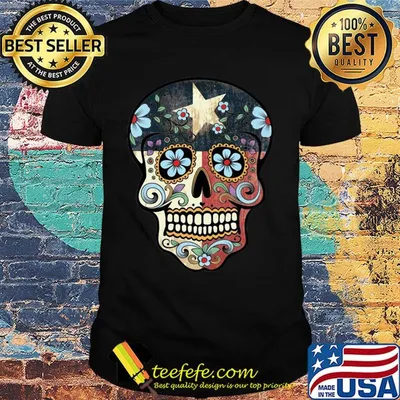 Official texas sugar skull star shirt