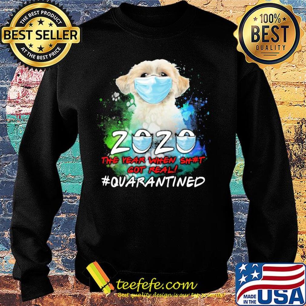 Pekingese 2020 the year when shit got real #quarantined mask s Sweater Pekingese 2020 the year when shit got real #quarantined mask s Sweater
