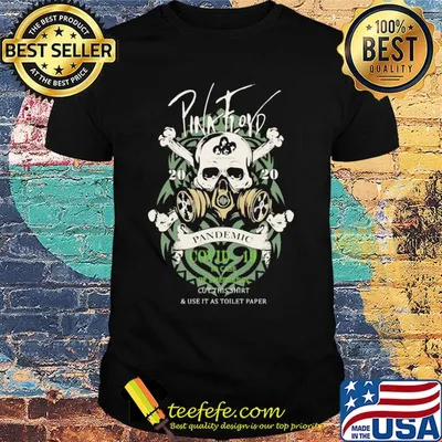 Pink Floyd 2020 pandemic Covid-19 in case skull shirt