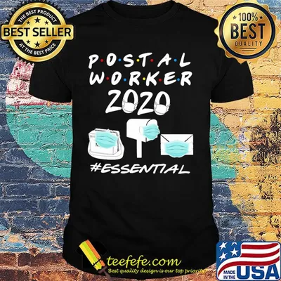 Postal worker 2020 mask essential shirt
