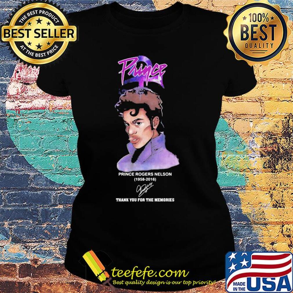 Prince rogers nelson 1958 2016 thank you for the memories signature s Ladies tee Prince rogers nelson 1958 2016 thank you for the memories signature s Ladies tee
