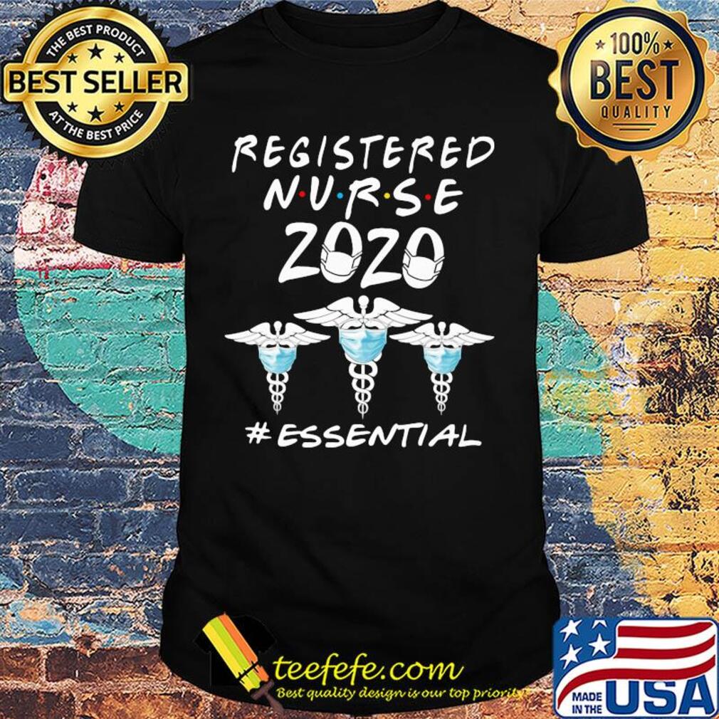 Registered nurse 2020 mask essential caduceus medical symbol shirt