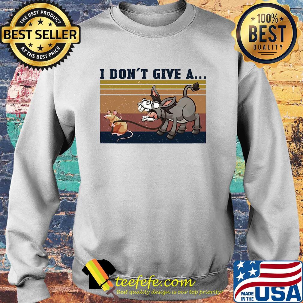 Retro Navy I Don't Give A Rat Donkey s Sweater Retro Navy I Don't Give A Rat Donkey s Sweater