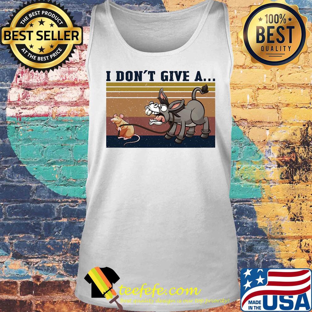 Retro Navy I Don't Give A Rat Donkey s Tank top Retro Navy I Don't Give A Rat Donkey s Tank top