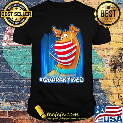 Scooby doo quarantined American flag mask Disney shirt