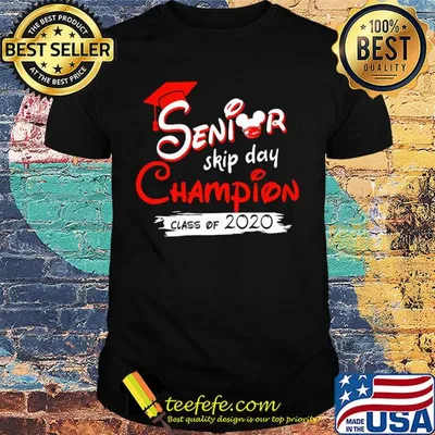 Senior skip day Champion class of 2020 Mickey mouse shirt