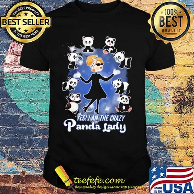 She Yes I am the crazy panda lady shirt