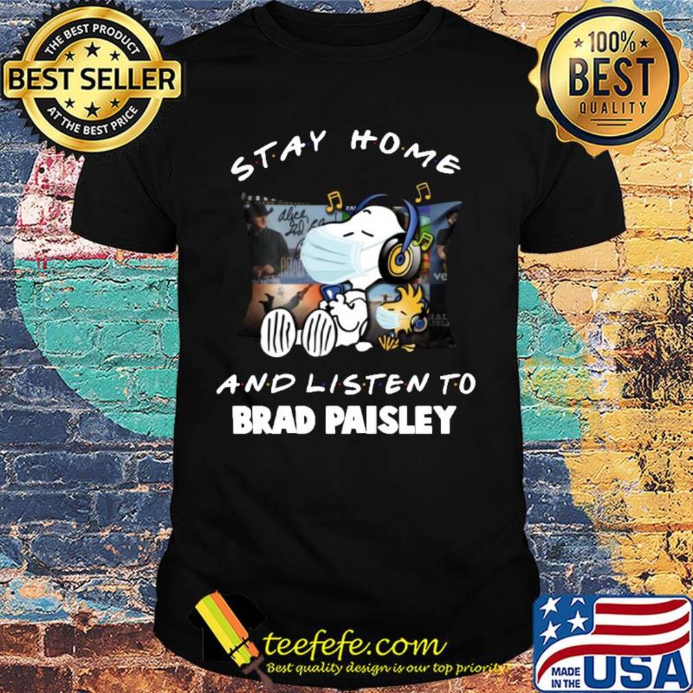 Snoopy stay home and listen to brad paisley covid-19 shirt Snoopy stay home and listen to brad paisley covid-19 shirt