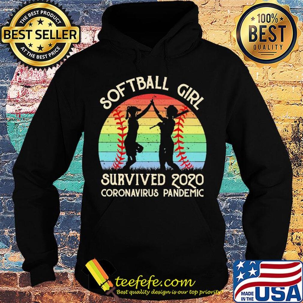 Softball girl survived 2020 coronavirus pandemic vintage s Hoodie Softball girl survived 2020 coronavirus pandemic vintage s Hoodie