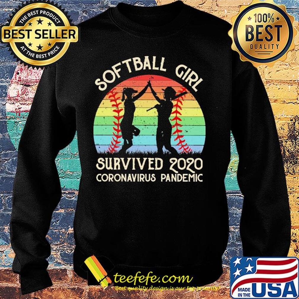Softball girl survived 2020 coronavirus pandemic vintage s Sweater Softball girl survived 2020 coronavirus pandemic vintage s Sweater