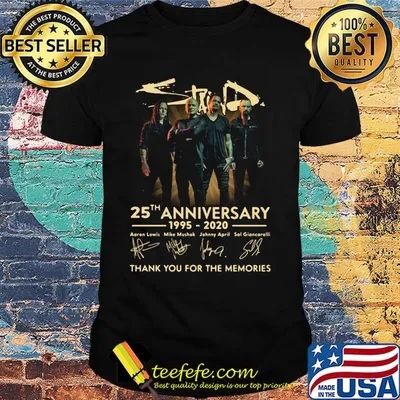 Staind 25th anniversary 1995-2020 signatures thank you for the memories shirt