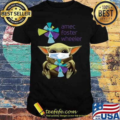 Star wars baby yoda hug amec foster wheeler mask covid-19 shirt