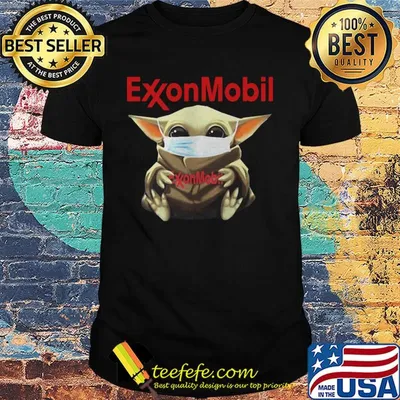Star wars baby yoda hug exxonmobil mask covid-19 shirt