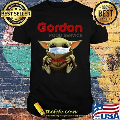 Star wars baby yoda hug gordon food service mask covid-19 shirt