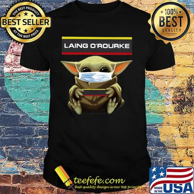 Star wars baby yoda hug laing o’rourke mask covid-19 shirt
