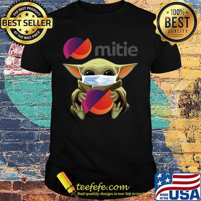 Star wars baby yoda hug mitie mask covid-19 shirt