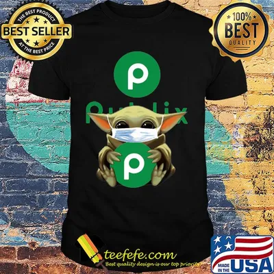 Star wars baby yoda hug publix mask covid-19 shirt