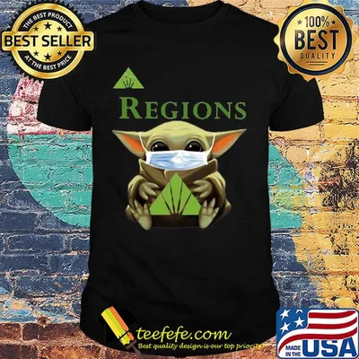 Star wars baby yoda hug regions mask covid-19 shirt