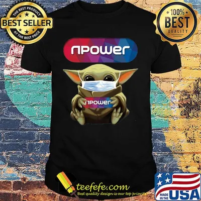 Star wars baby yoda hug rwe npower mask covid-19 shirt