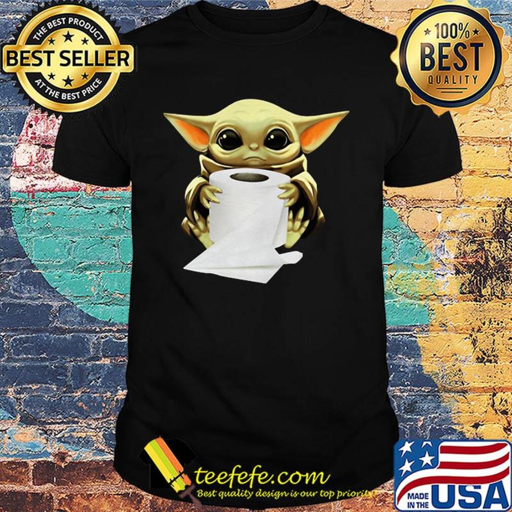 Star wars baby yoda hug toilet paper shirt