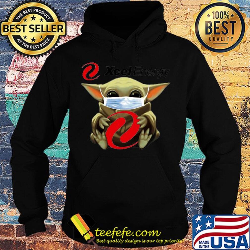 Star wars baby yoda hug xcel energy mask covid-19 s Hoodie Star wars baby yoda hug xcel energy mask covid-19 s Hoodie