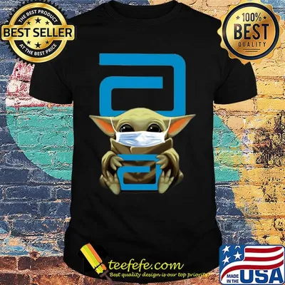 Star wars baby yoda mask hug abbott covid-19 shirt