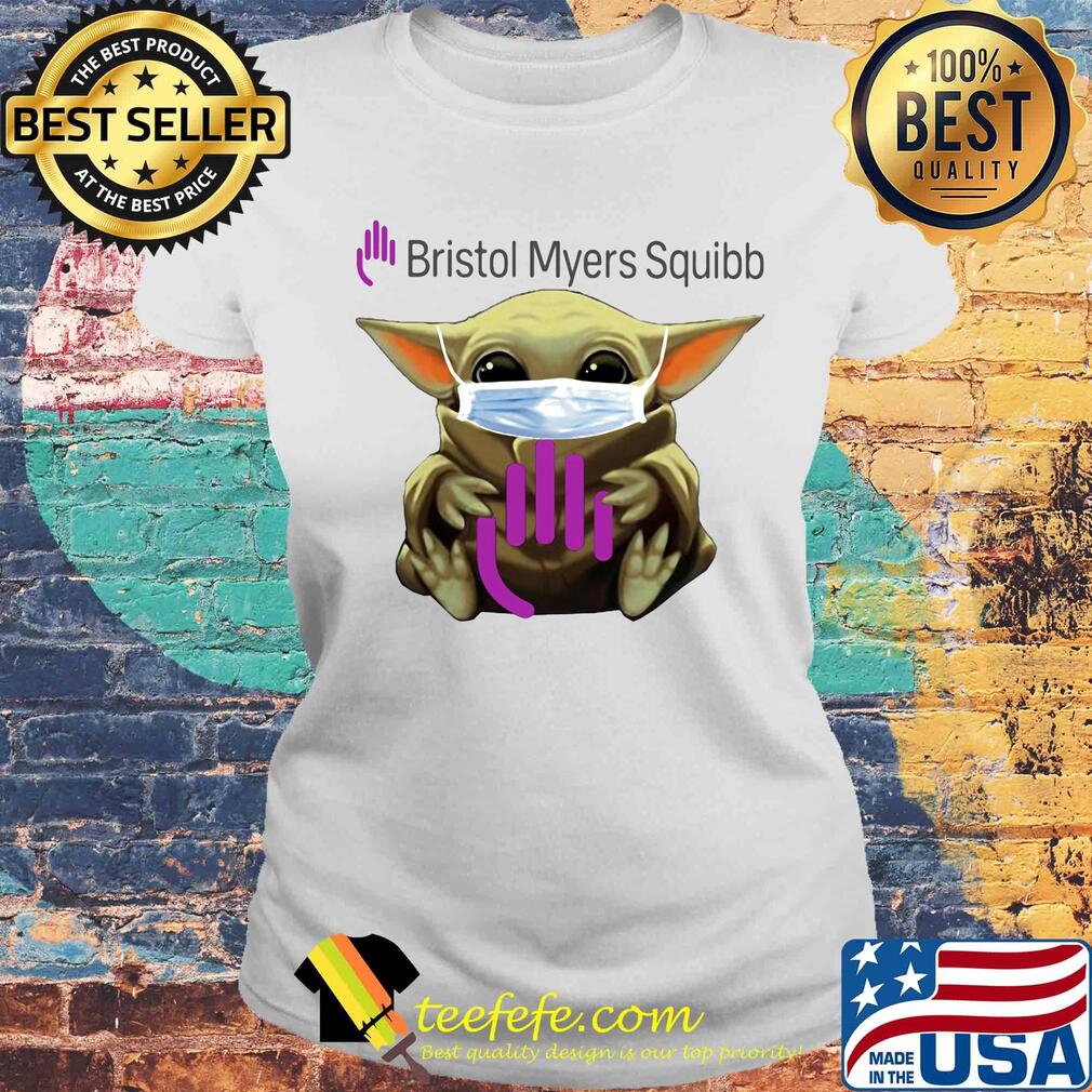 Star wars baby yoda mask hug bristol myers squibb covid-19 s Laides tee Star wars baby yoda mask hug bristol myers squibb covid-19 s Laides tee