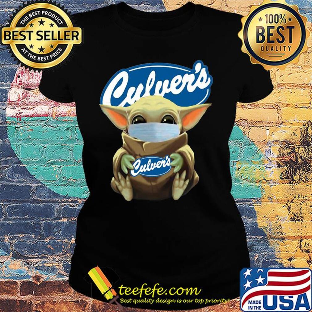 Star wars baby yoda mask hug culver’s covid-19 s Ladies tee Star wars baby yoda mask hug culver’s covid-19 s Ladies tee