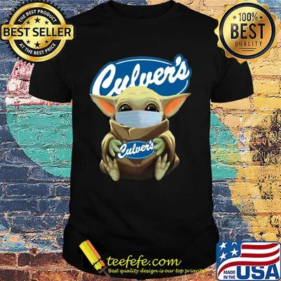 Star wars baby yoda mask hug culver’s covid-19 shirt